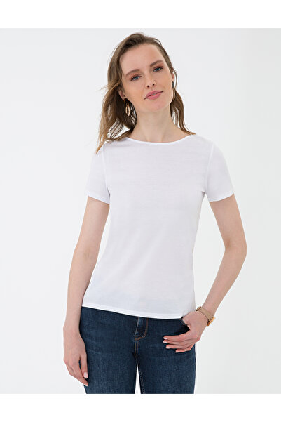 Pierre Cardin White Standard Fit Crew Neck T-Shirt 50200740-Vr013