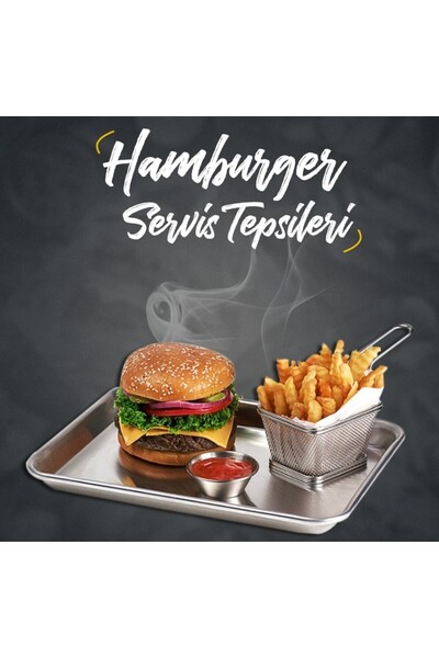 Home Ayz Horeca Aluminum Hamburger Present Table 33X24 cm