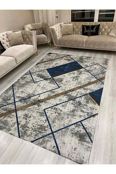 LİMAY Velvet Fabric Decorative Sponge Free Carpet Cover - Washable Practical Large Size 250cmx350cm