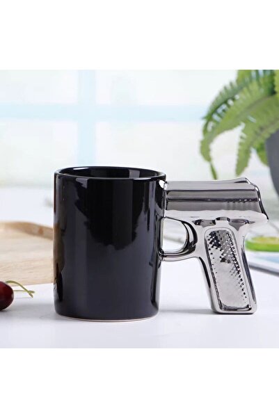 Livava Silah Porselen Kupa, Gümüş, 15x10