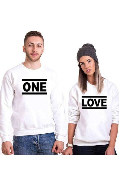 Tshirthane One Love Lover Combinations Sweatshirt Couple Combination