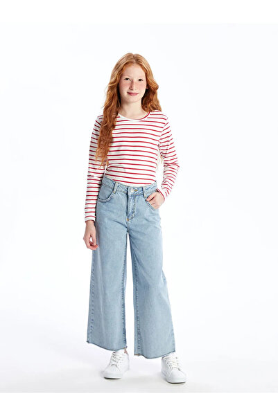 LC Waikiki Παιδικό μπλουζάκι LCW με ριγέ μακρυμάνικο για κορίτσια (W4)