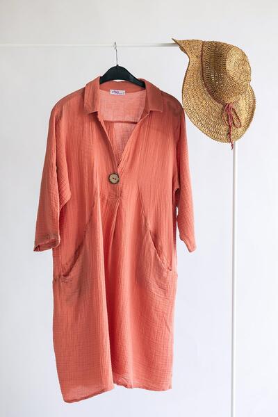 Gils Butik فستان موسلين داستي روز