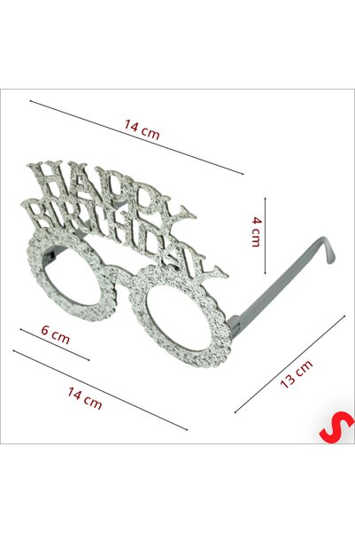 Süsle Baby Party Happy Birthday Taç ve Gözlük Seti - Gümüş