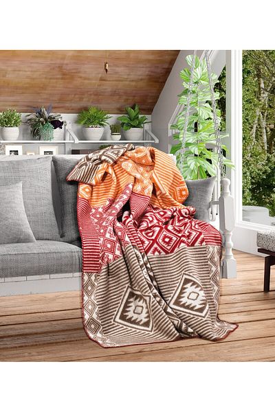 Menta store Patterned Cotton Blanket Double Blanket