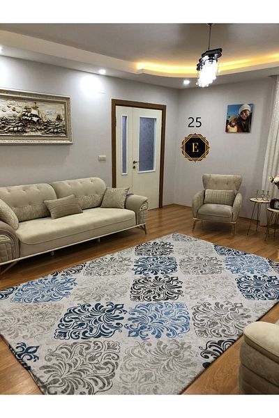LİMAY 4m2 Carpet Cover - Sponge Free - Washable - Practical - Decorative Carpet Cover Models