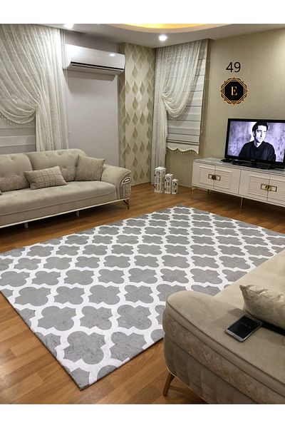 LİMAY 4m2 Carpet Cover - Sponge Free - Washable - Practical - Decorative Carpet Cover Models