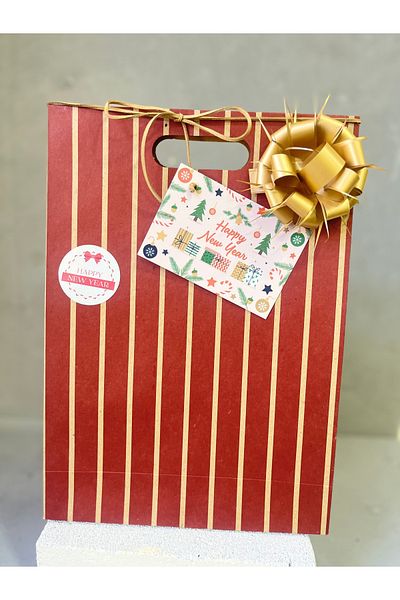 Meyofficial Packing Kit (Bag Greeting Card Stickers Binding Rope and Raffia Ornament) 1 Pcs