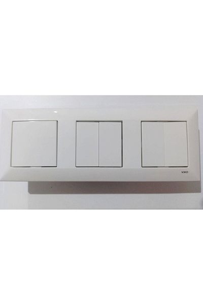 VİKO Viko Meridian White 3-Piece Switch Set - Commutator of Two