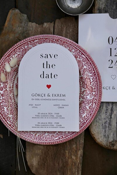 Linvito Oval Düğün, Nikah, Nişan Davetiyesi (50 Adet)