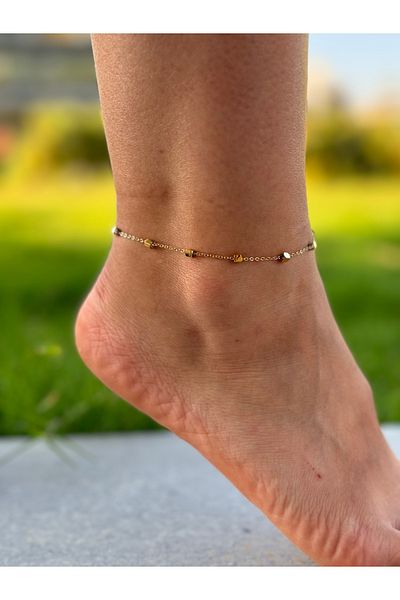HERCY Stainless Gold Steel Anklet - No Darkening