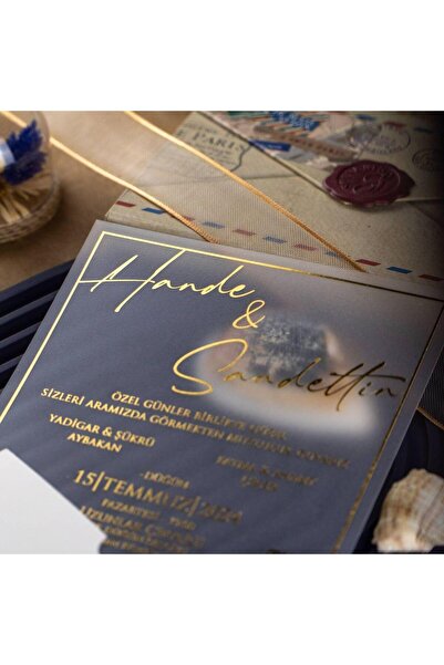 Lainvito Şeffaf Düğün, Nikah, Nişan Davetiyesi (50 Adet)