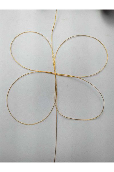 Eskişehir hobi sanat 100 μέτρα Σκούρο Χρυσό Κίτρινο Χρώμα 0,3 mm Λεπτό κορδόνι χάντρες προσευχής