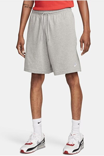 Nike Club Erkek Gri Pamuklu Günlük Şort
