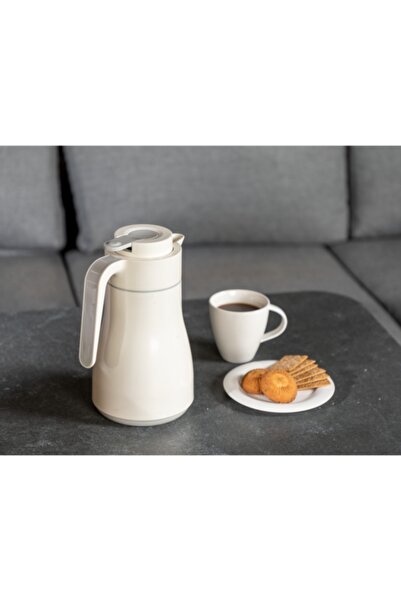 Enjoy إبريق بلاستيكي وزجاجي مزدوج الجدار مفرغ من الهواء من أليجرا بسعة 1 لتر