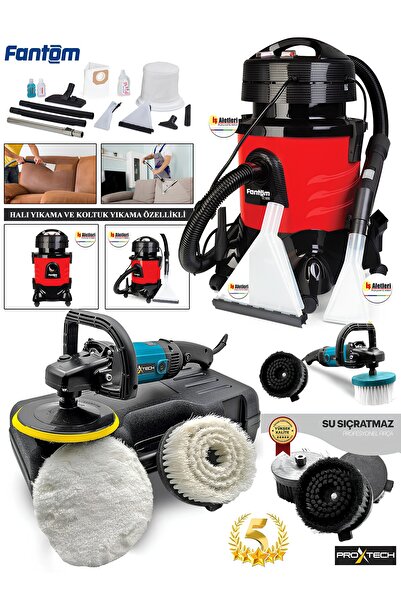 PROXTECH Fantom Profesyonel Yerinde Halı Yıkama Koltuk Yıkama Makinası ve Kol...