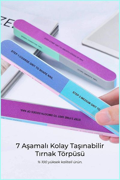 Nera Classy Nail Polisher Nail File 7-Way Paper File Manicure Pedicure File Polisher