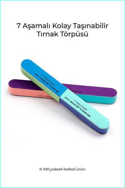 Nera Classy Nail Polisher Nail File 7-Way Paper File Manicure Pedicure File Polisher