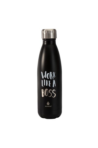 manna Quote Printed Insulated Stainless Steel Water Bottle 500ml