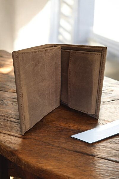 Clavel محفظة من الجلد الطبيعي مع حجرة للعملات المعدنية