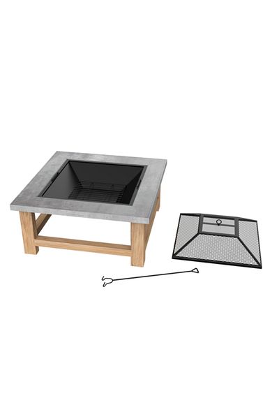 Bali Wood Burning Fire Pit with Spark Screen 34inch