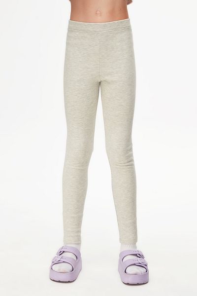 LOVETTI light GrAy MelAnge Girl's Winter leggings - Basic Model