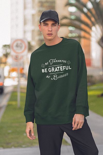MYADA Унисекс стилен суитшърт с щампа Oversize 22663