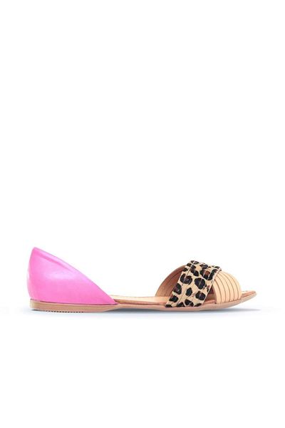 Bueno Shoes Sandale de damă din piele bej fucsia 01wj2122