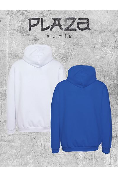 Plaza Butik Pachet de 2 hanorace supradimensionate cu glugă