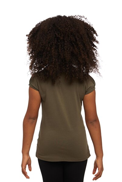 LOVETTI Green Camouflage - Girl'S zero Collar and Watermelon Sleeve T-Shirt