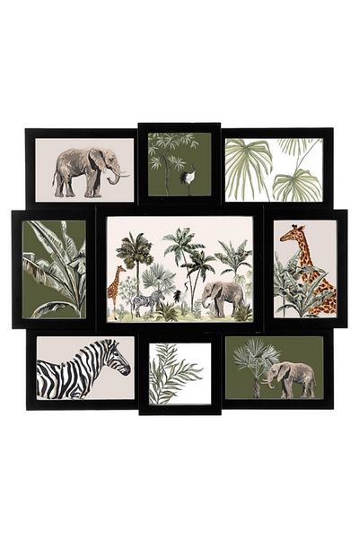 Atmosphera 9-Pictures Cali Wall Mount Sturdy Lightweight Photo Frame