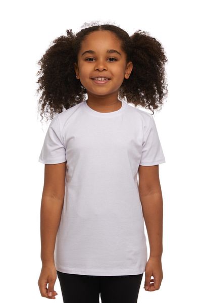 LOVETTI UniSex KidS White T-Shirt - Crew Neck, Short Sleeve