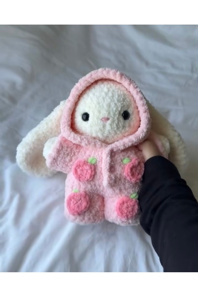 bengovil dekoratif Amigurumi örgü oyuncak yumuşacık tavşan bebek