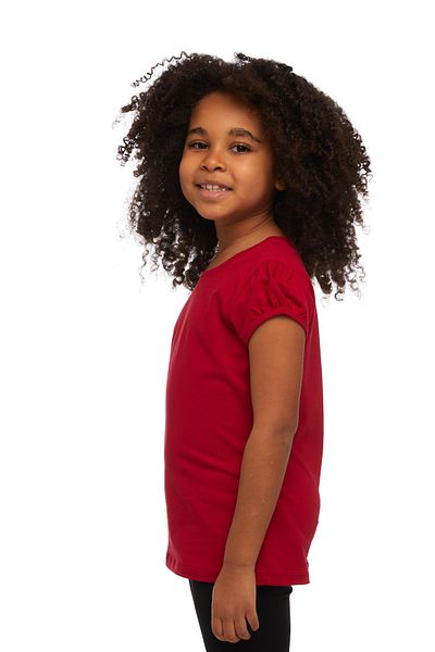 LOVETTI Red Baby Girl Short Sleeve Basic T-Shirt