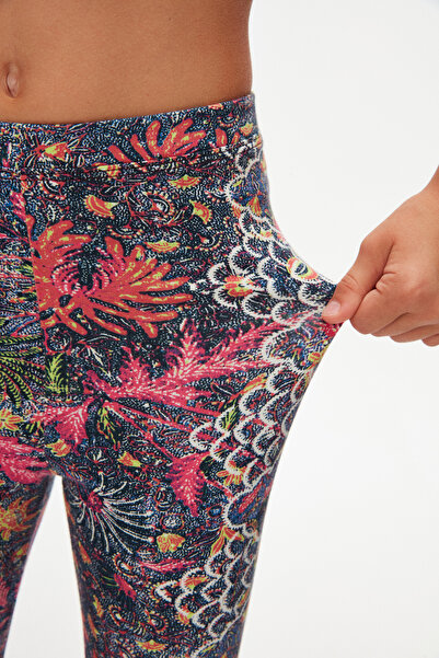 LOVETTI Χειμερινό κολάν με φούξια φύλλα για κορίτσια