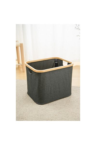HONEYBEE Open Top Design Rectangular Bamboo Laundry Hamper