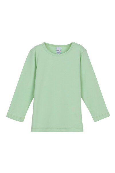 LOVETTI Soft Yeşil Basic Çıtçıtlı Uzun Kollu Bebek Tişört