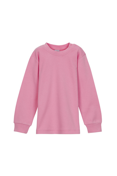 LOVETTI Pink long Sleeve Snap-on Winter T-shirt for Girls