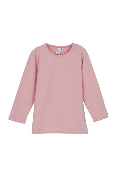 LOVETTI Pudra Pembe Basic Çıtçıtlı Uzun Kollu Bebek Tişört