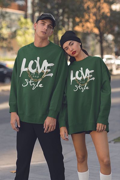 MYADA Φούτερ Unisex Love And Style Printed Oversize 19237