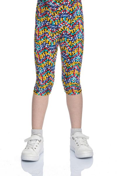 LOVETTI Girl's Patterned Below the Knee - Speckled Tights Capri