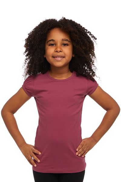 LOVETTI Girl - Light Plum zero CollAr WAtermelon Sleeve T-shirt