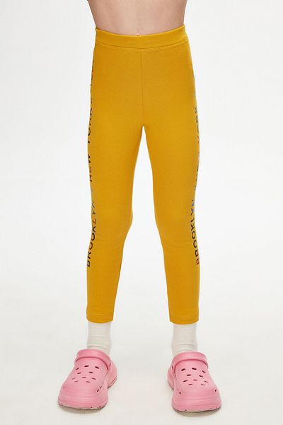 LOVETTI New York Printed Mustard Girl's Winter Leggings - Raster