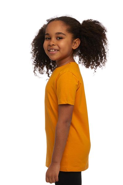 LOVETTI UniSex KidS T-Shirt - Kadmium Yellow, Crew Neck, Short Sleeve