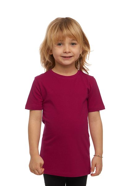 LOVETTI UniSex KidS T-Shirt - Crew Neck, Short Sleeve, Plum Basic