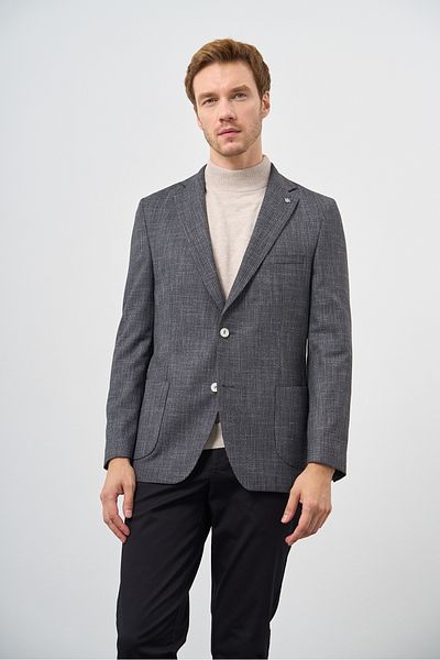 Morven Men's Black Woven Dynamic Fit Bag Pocket Mono Collar Sports Jacket