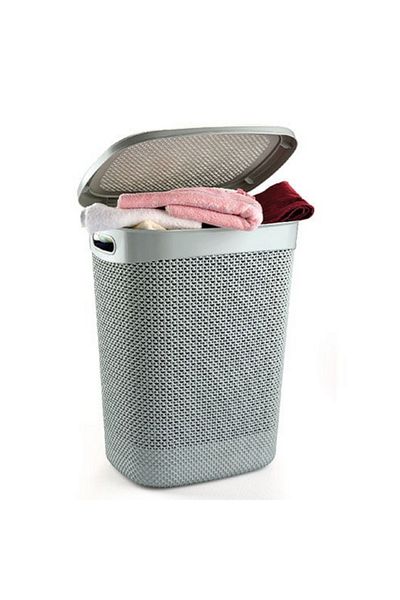 Üçsan Drop Design Laundry Basket with Lid 57 x 45 x 37.5cm
