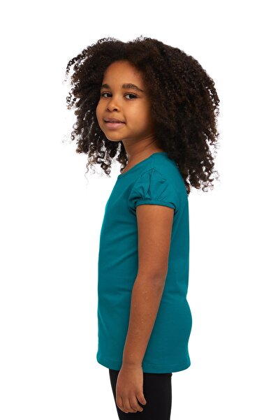 LOVETTI Μπλουζάκι με μανίκια καρπούζι με λαιμόκοψη με λαιμόκοψη Dark Petrol Basic