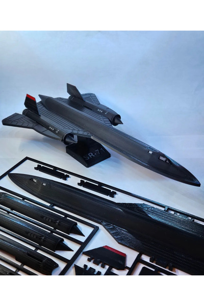 Genel Markalar SR-71 Blackbird Uçak Kit Kart – Renkli 3D Baskılı Montajsız Model