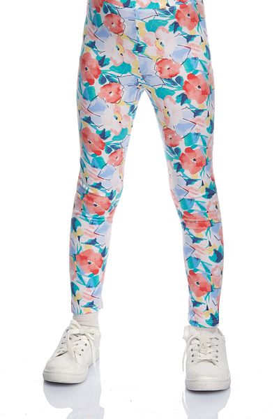 LOVETTI Girl's Patterned Summer Tights - Watercolor Meadow